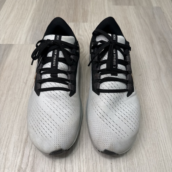 Nike Pegasus Athletic Shoes White and Black with Gold Accents main image 6